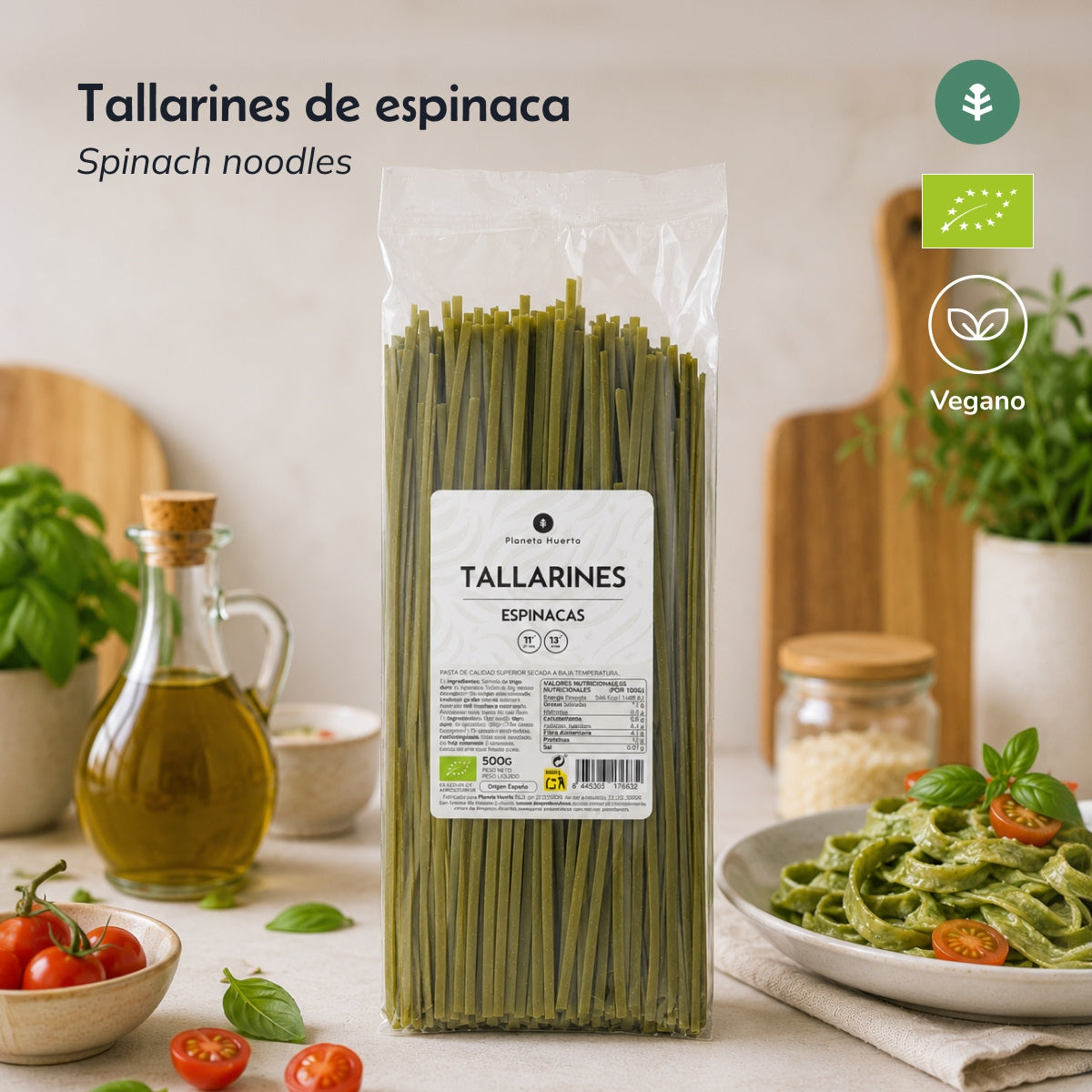 Spinat-Tagliatelle ECO Planeta Huerto 500gr