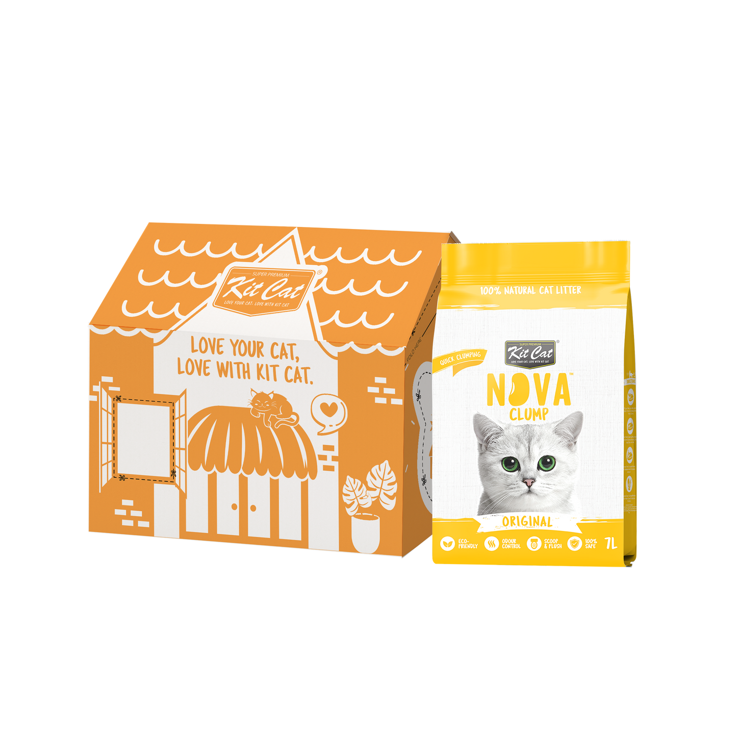 Kit Cat Arena Eco SoyaClump – Original 7 l Katzenstreu