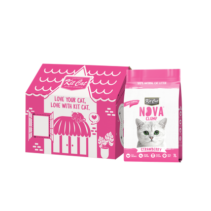 Kit Cat Arena Eco SoyaClump – Strawberry 7 l Katzenstreu