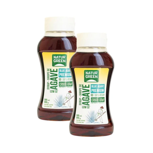 Pack 2 uds Sirope de Ágave Crudo Naturgreen 2 uds de 500 ml