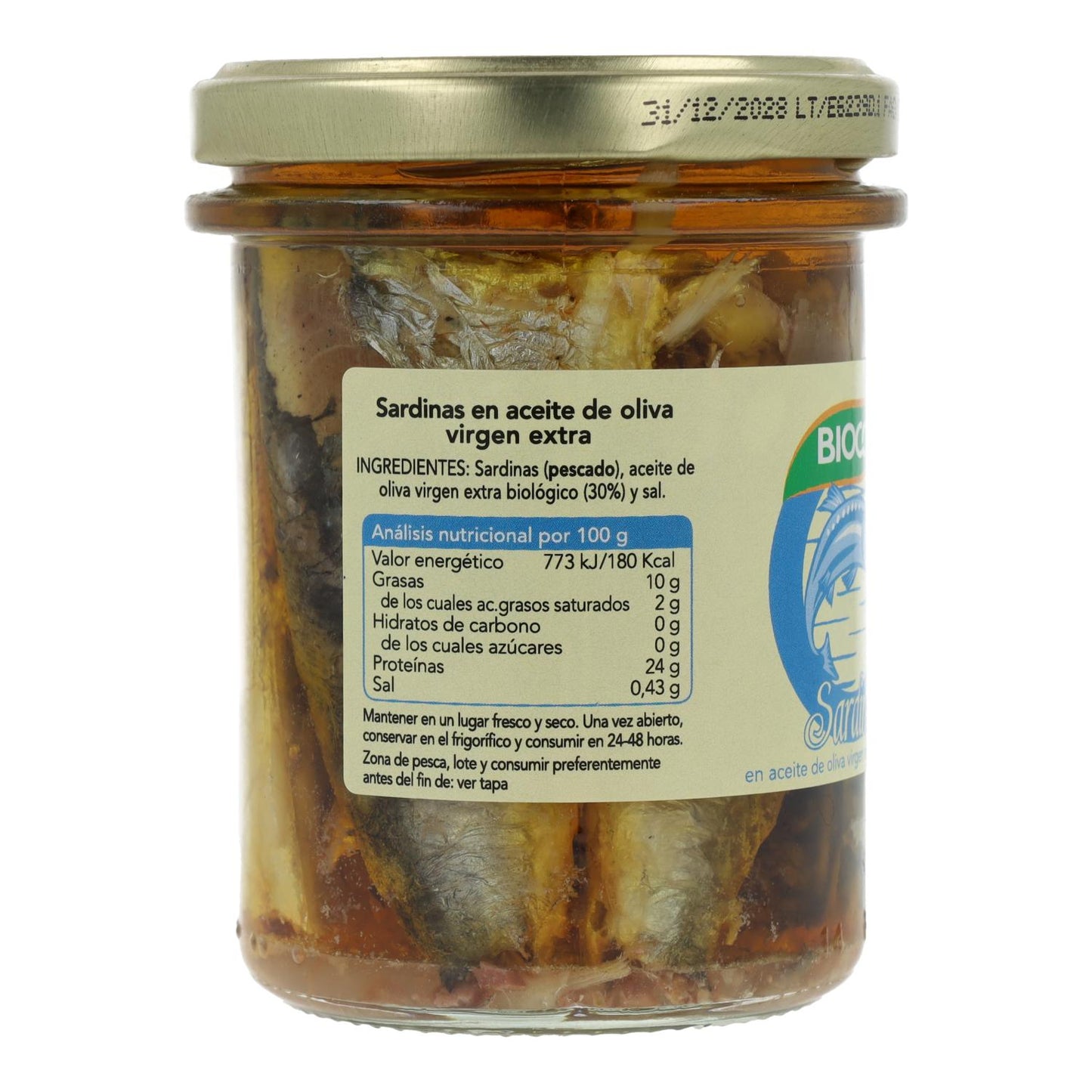 Sardinas en conserva Bio Biocop 195 g