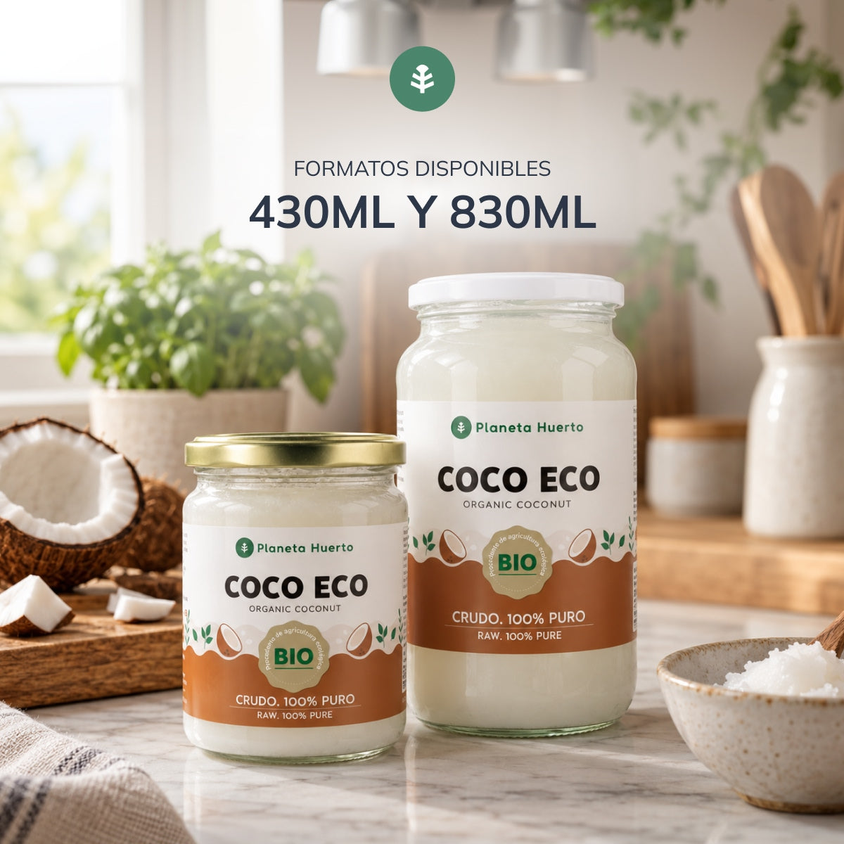 Natives Kokosnussöl ECO Planeta Huerto 1L