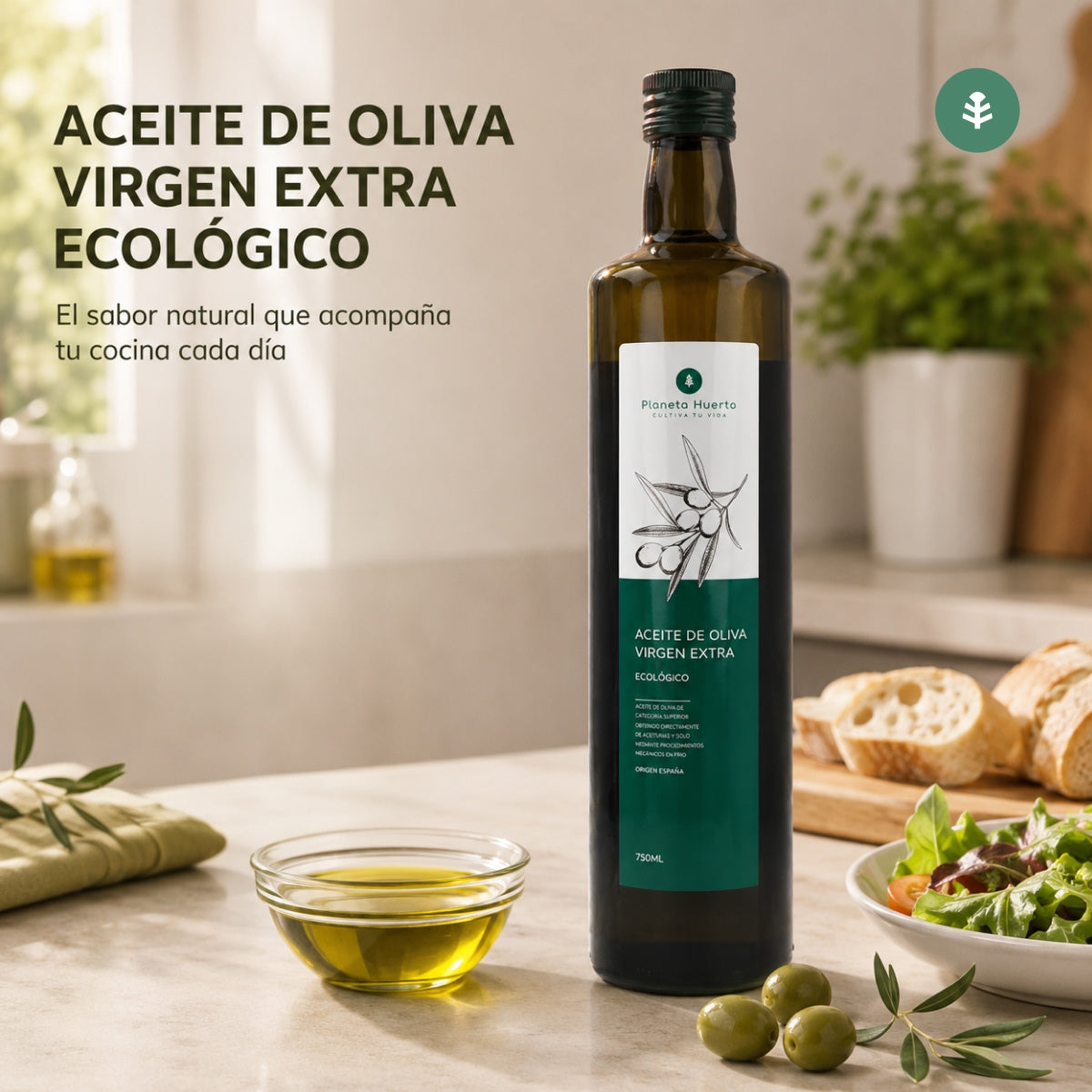 Pack 3x Natives Olivenöl Extra ECO Planeta Huerto 5 L