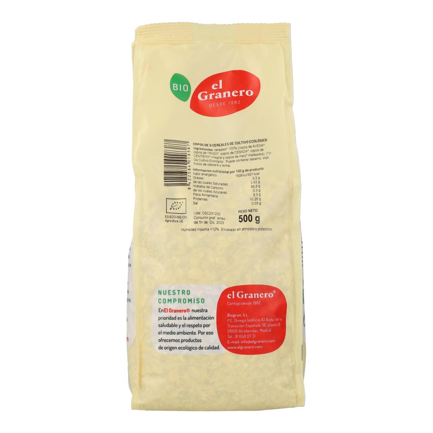 Copos de 5 Cereales El Granero 500 g