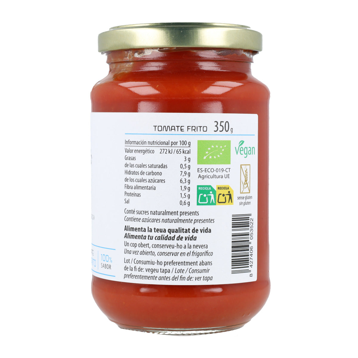 Tomatenmark ohne Zuckerzusatz, biologisch, Cal Valls, 350 g