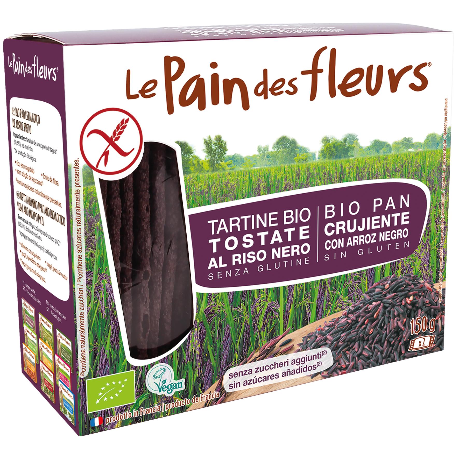 Tostadas Crujientes Crakers con Arroz Negro Le pain de fleurs 150 g
