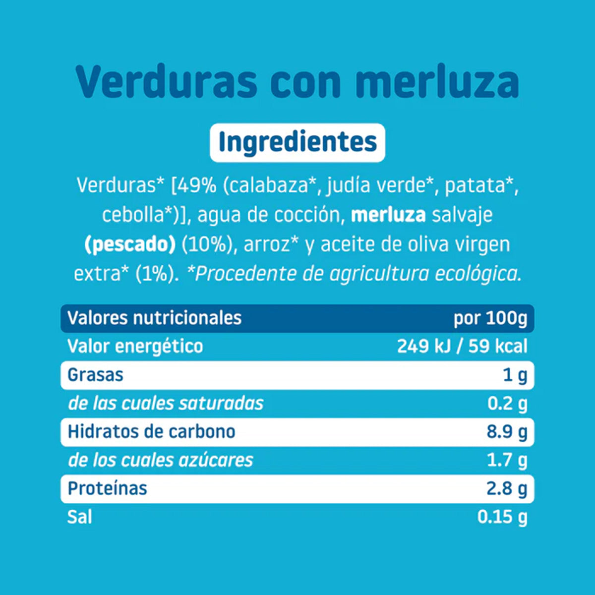 Pack 12x Tarrito BIO verduras y merluza +6 meses Smileat 230g