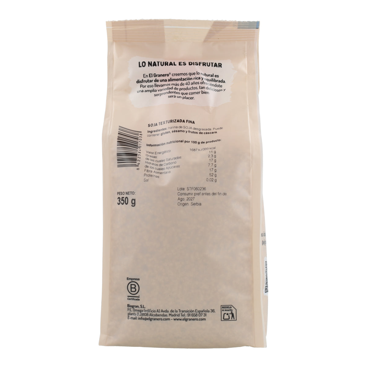 Fein texturiertes Soja 350 g El Granero