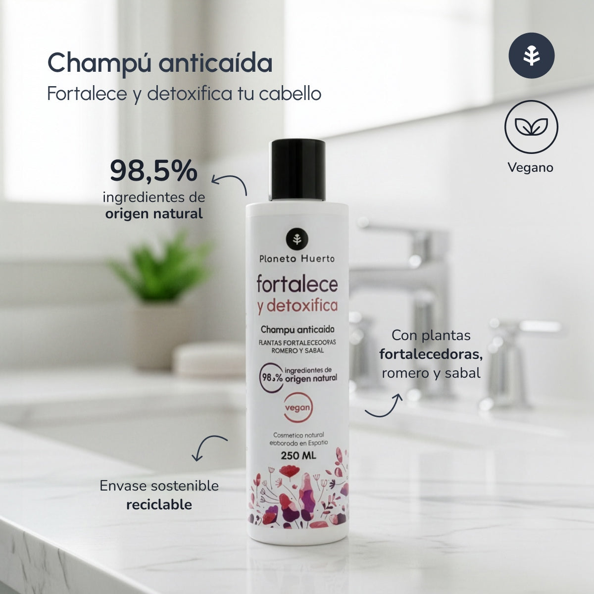 Champú anticaída Planeta Huerto 250 ml