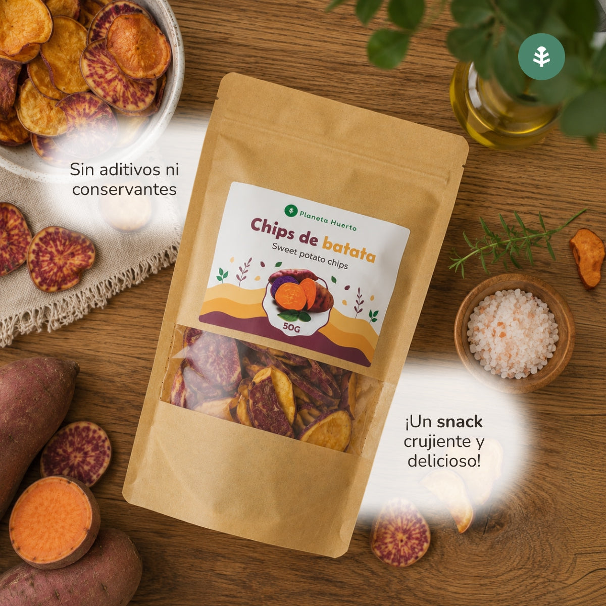 Süßkartoffelchips Planeta Huerto 50gr
