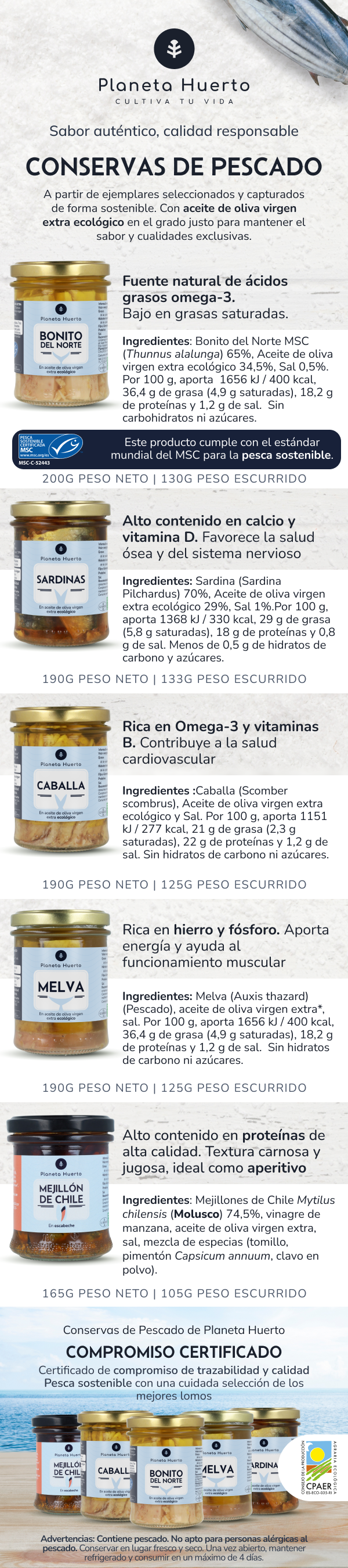 12er-Pack Sardinen in nativem Olivenöl extra ECO Planeta Huerto 190 g