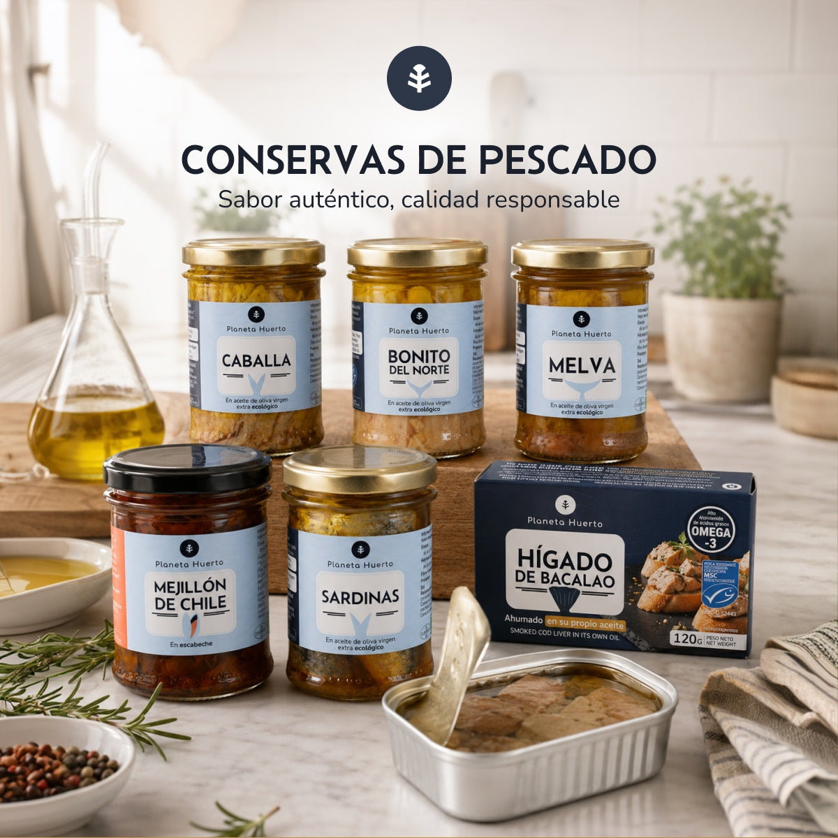 Fregattmakrele in nativem Olivenöl extra ECO Planeta Huerto 190 g