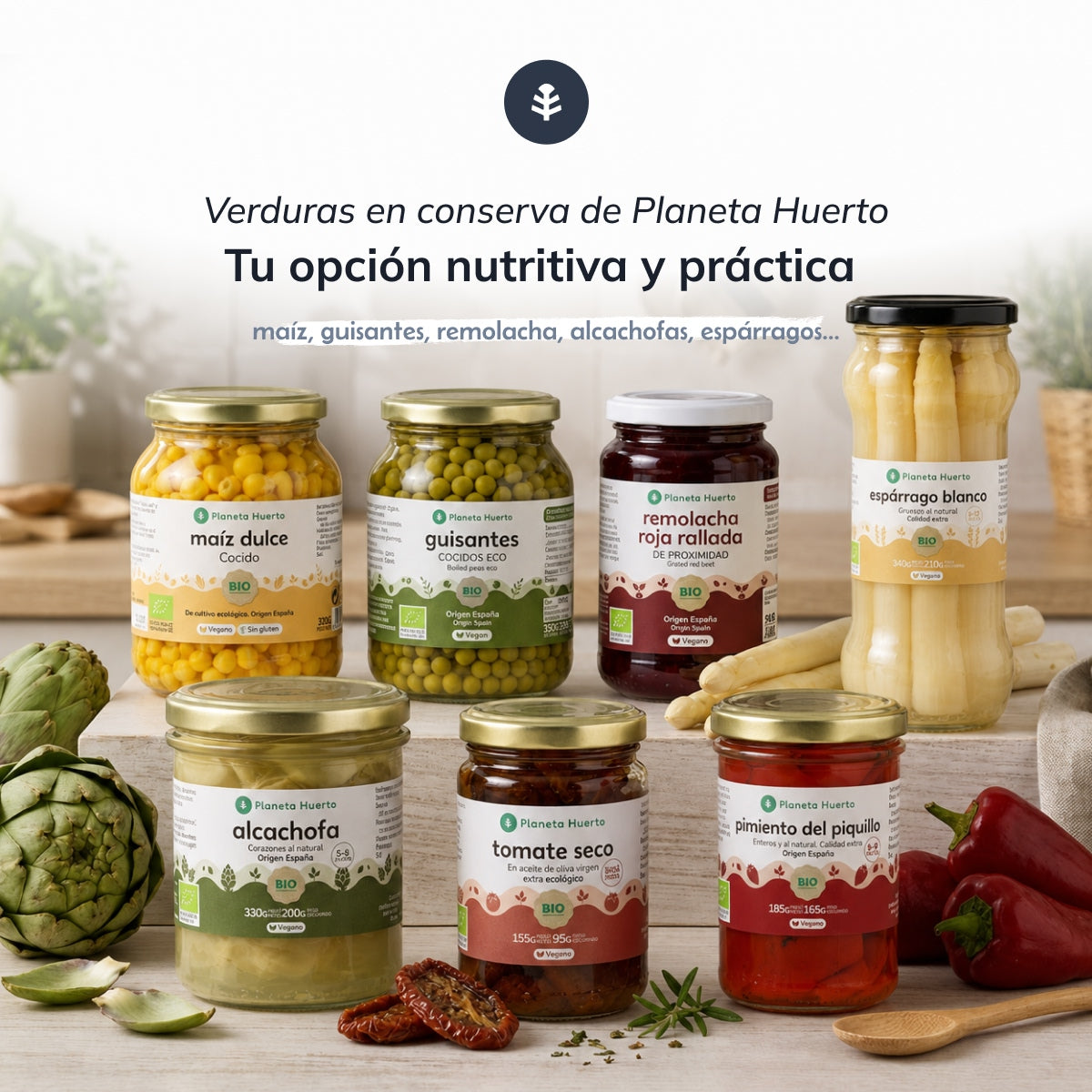 Dicke weiße Spargelstangen ECO Planeta Huerto 340 g