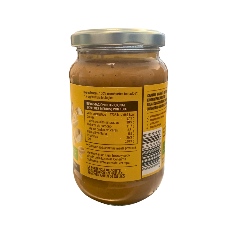 Crema de Cacahuete Crujiente Biocop 350 g