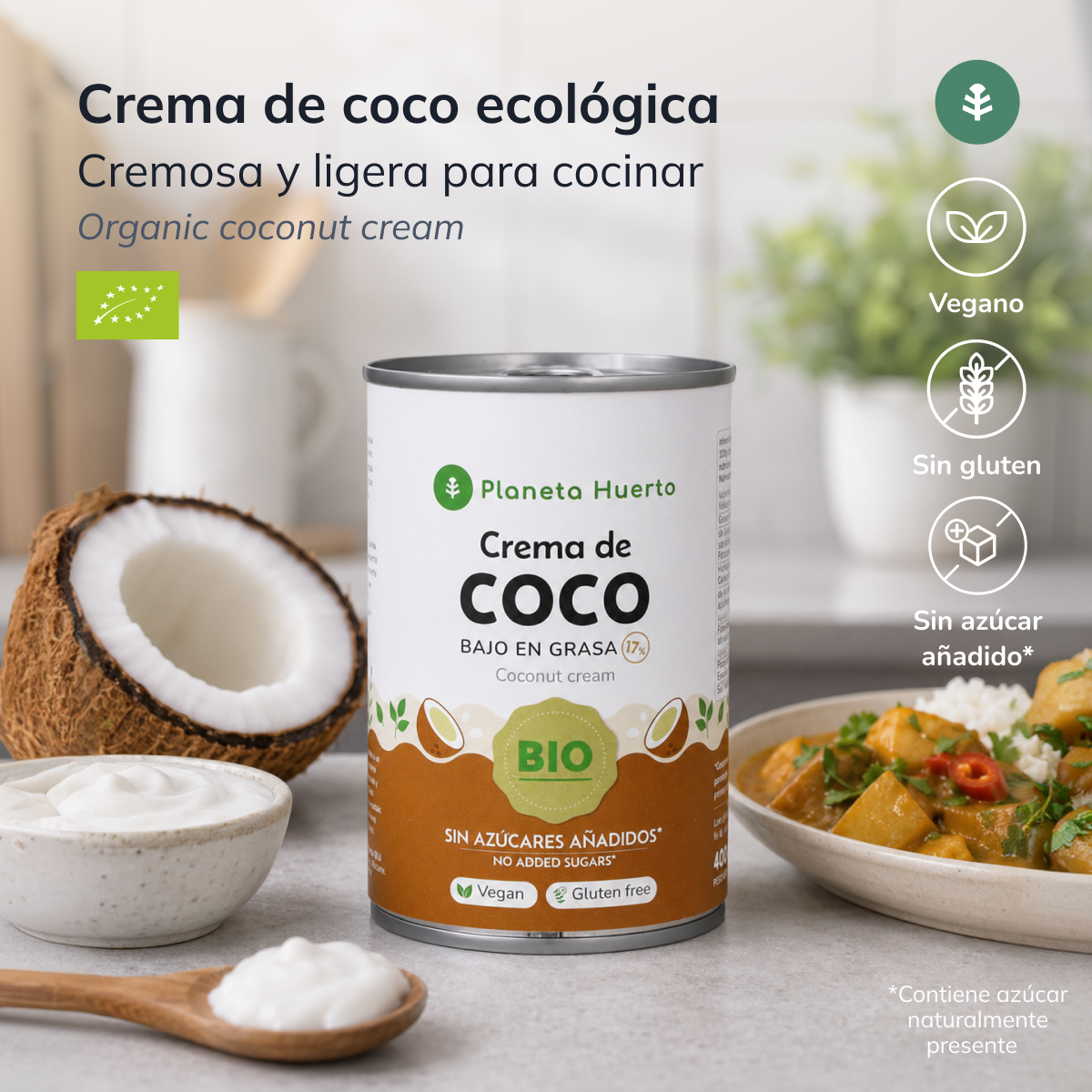 Kokosnusscreme ECO Planeta Huerto 400 ml