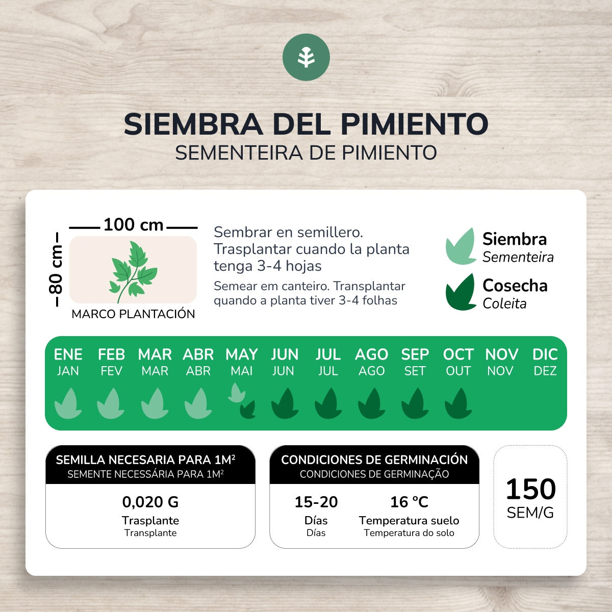Semillas de Pimiento largo de Reus ecológicas Planeta Huerto