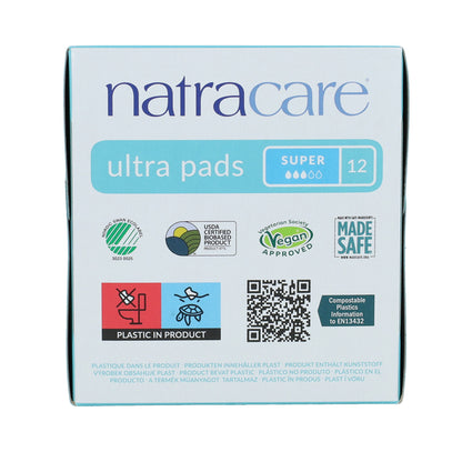 Compresa súper con alas bio Natracare 12 Uds