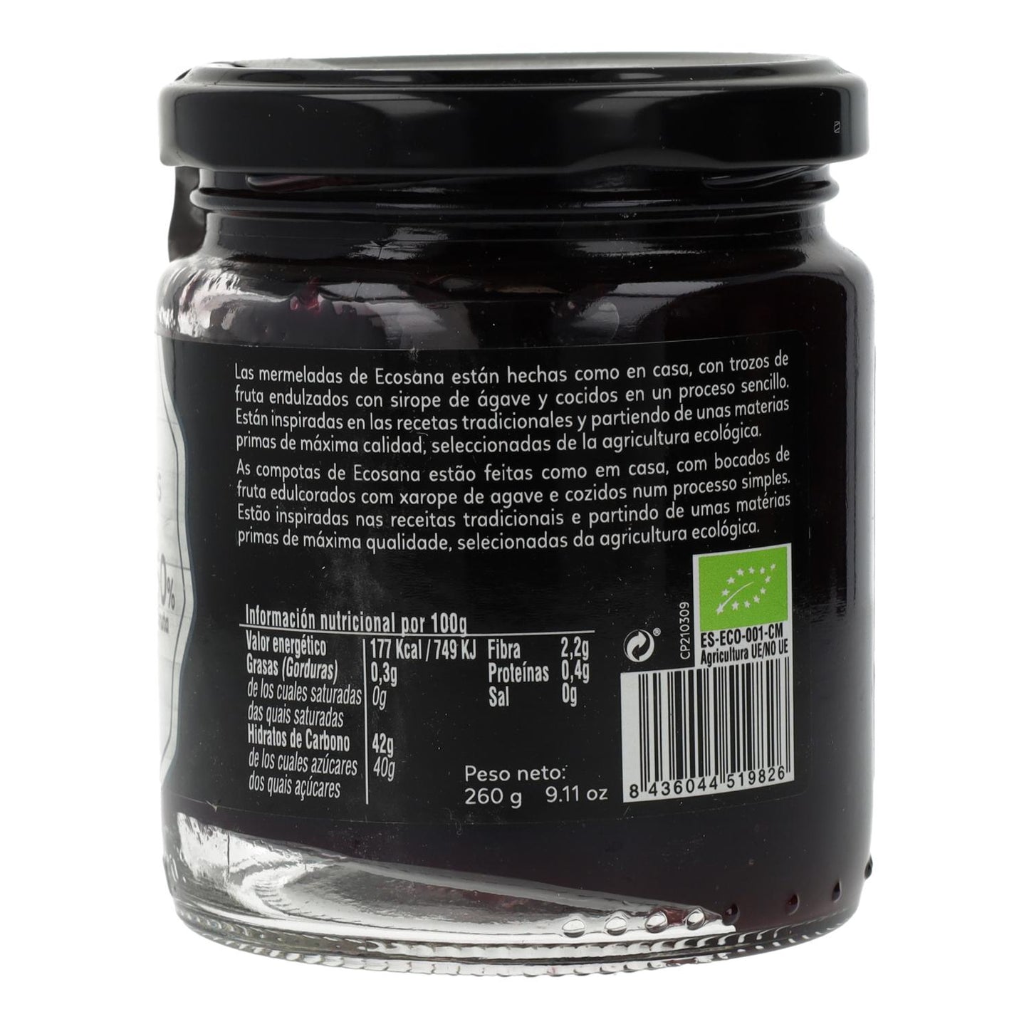 Mermelada extra arándano sin azúcar BIO Ecosana 260 g