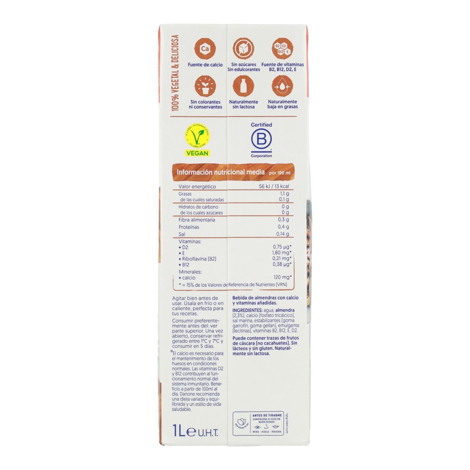 Bebida de Almendras Sin Azúcar Alpro 1 Litro