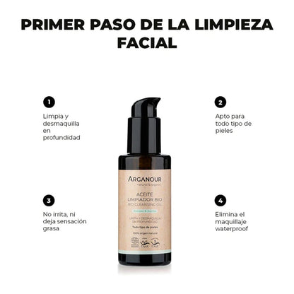 Aceite facial desmaquillante 100ml Arganour
