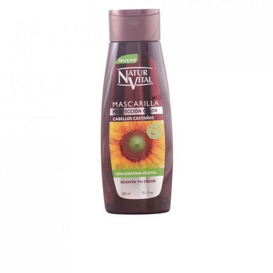Mascarilla para pelo teñido castaño Natur Vital 300ml