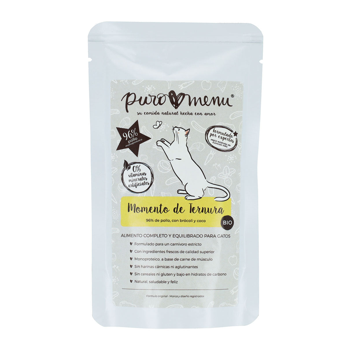 Barf-Nassfutter für Katzen Momento de ternura (Huhn) BIO Puromenu 100 g