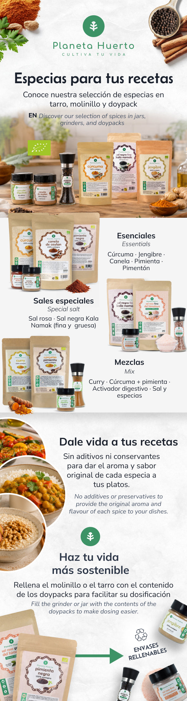 Schwarze Pfefferkörner ECO Planeta Huerto 100 g