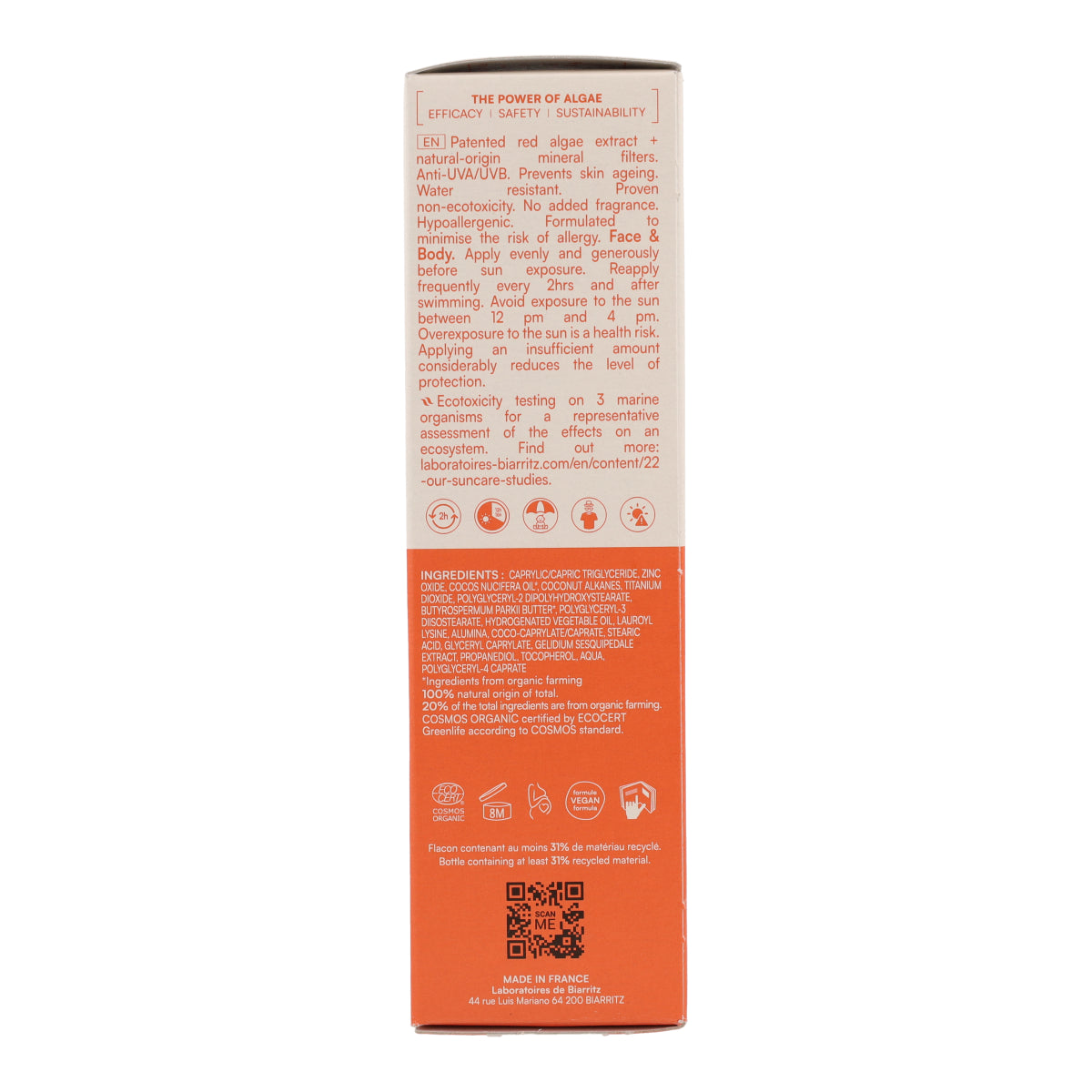 Körpersonnenschutzlotion LSF 50 Laboratorios Biarritz 100 ml