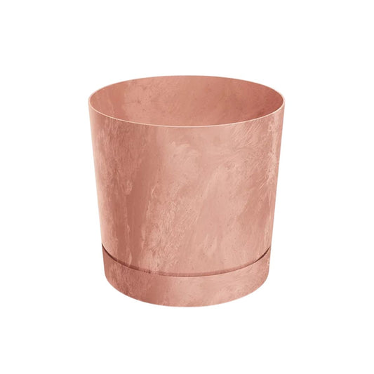 Maceta Pure cemento plato integrado terracota  D 15 x 15