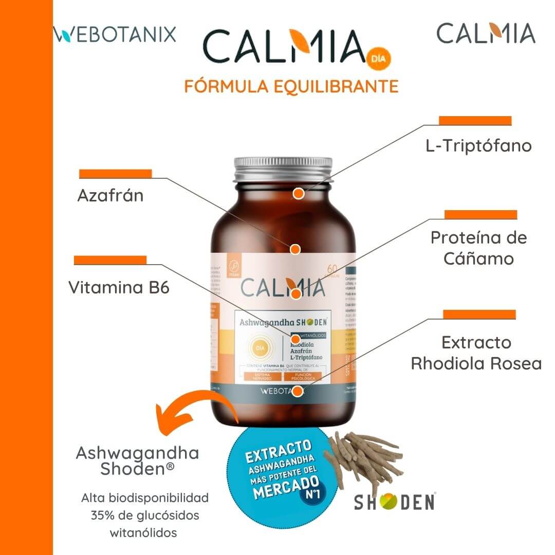 Ashwaganda Shoden Calmia Día 60 Kapseln WeBotanix