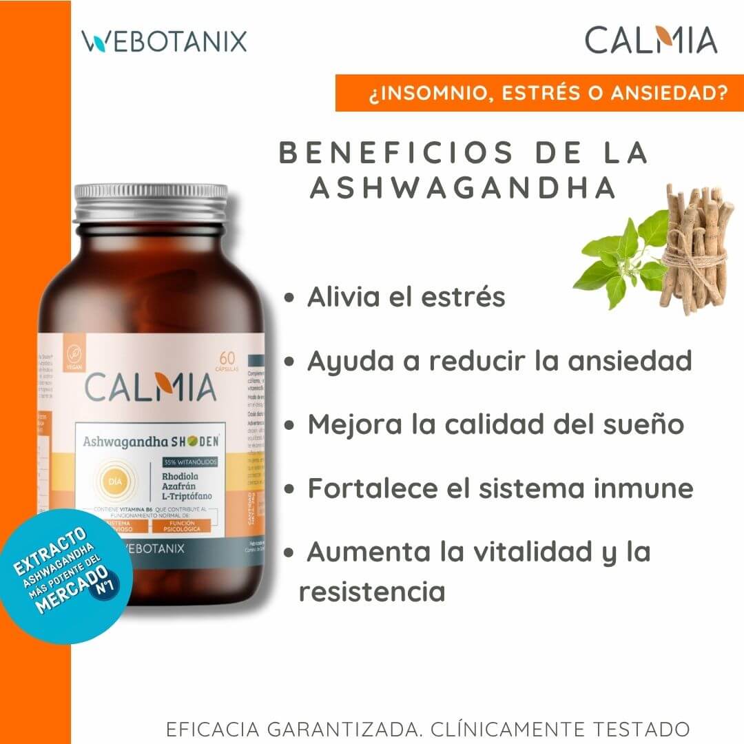 Ashwaganda Shoden Calmia Día 60 Kapseln WeBotanix