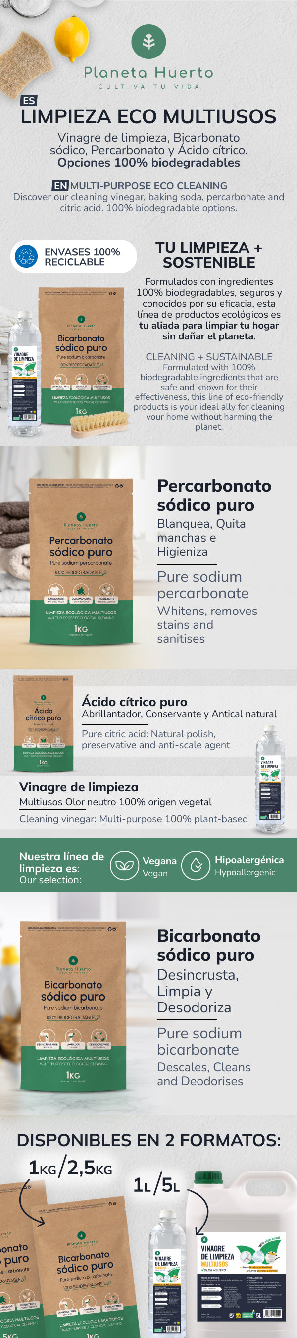 Nachhaltiges Reinigungspaket Planeta Huerto