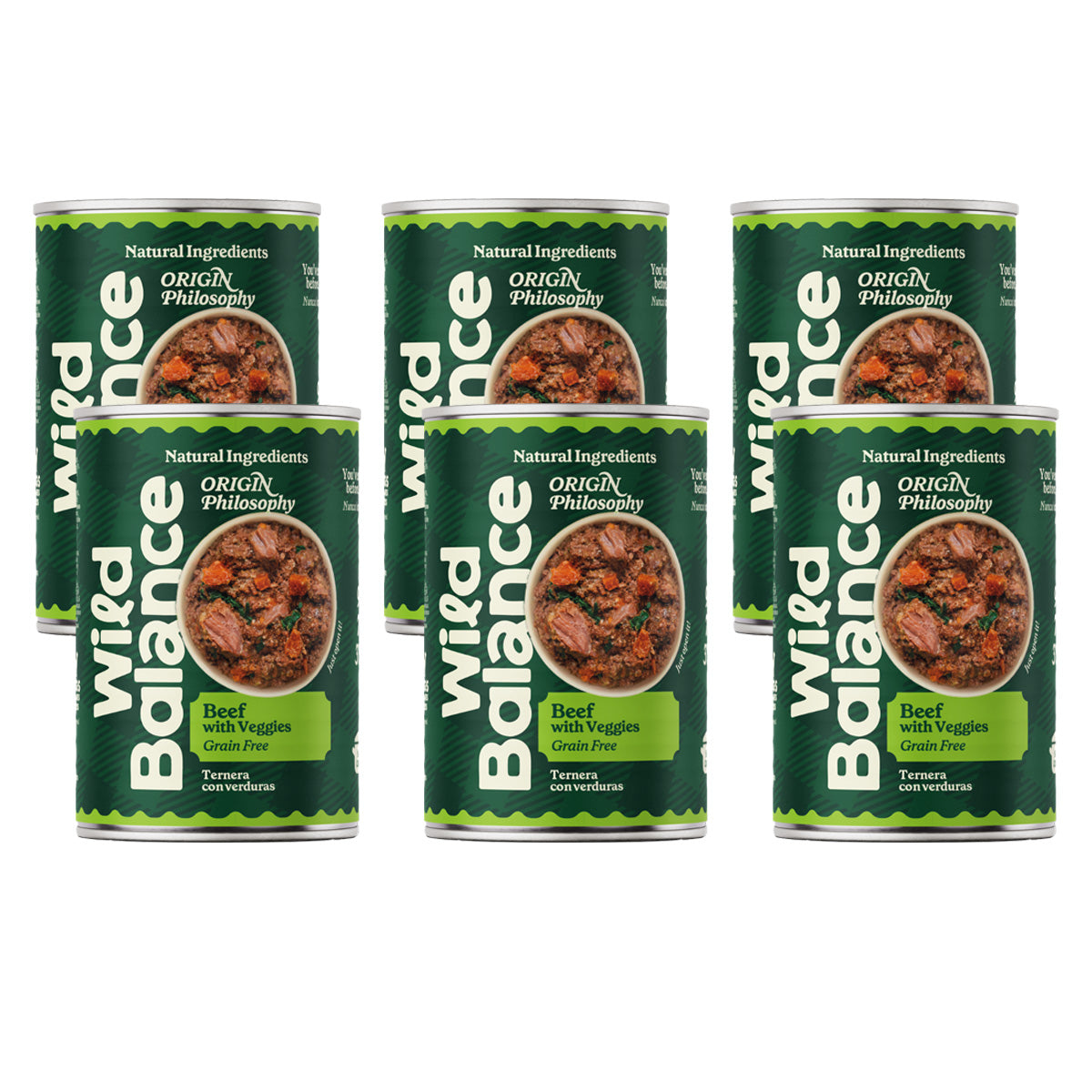 Barf-Rindfleisch-Packung für Hunde 6 x 400 g Wild Balance