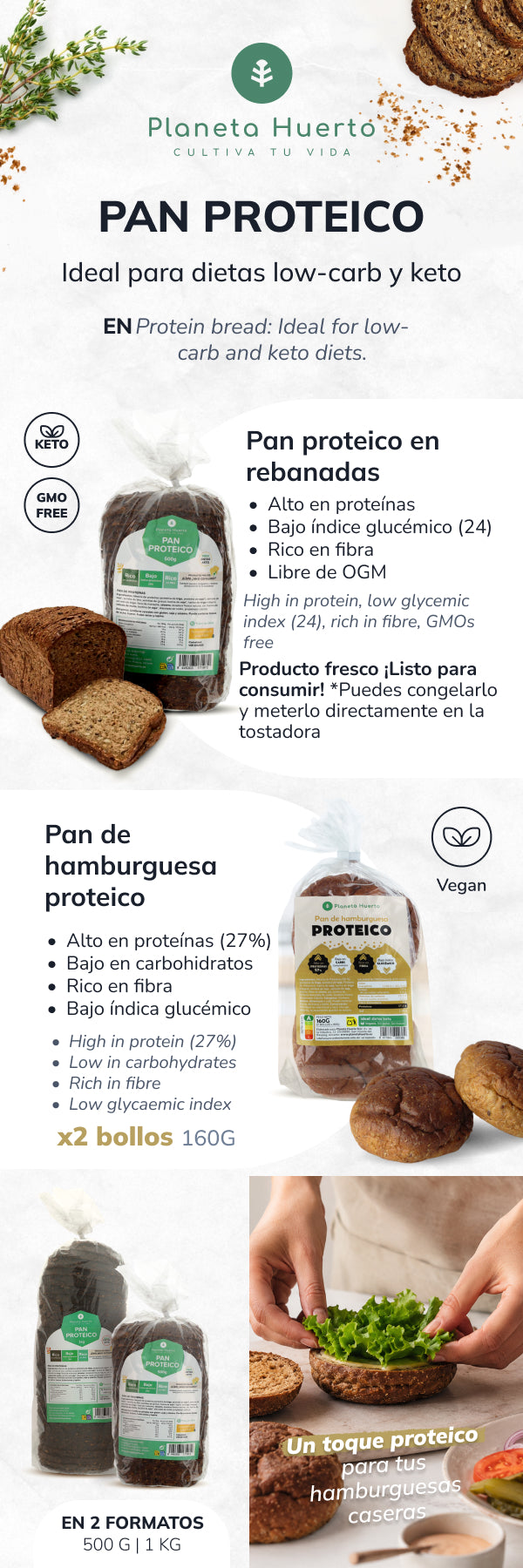 Eiweißbrot Planeta Huerto 1 kg
