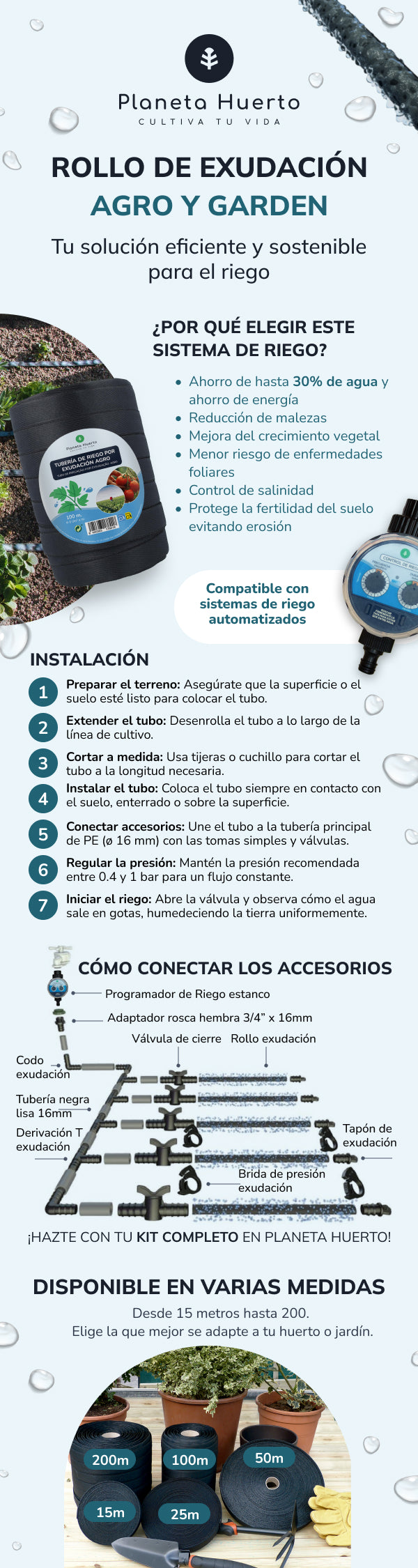 Adapter Innengewinde 1/2-3/4" x 12-16 mm Planeta Huerto