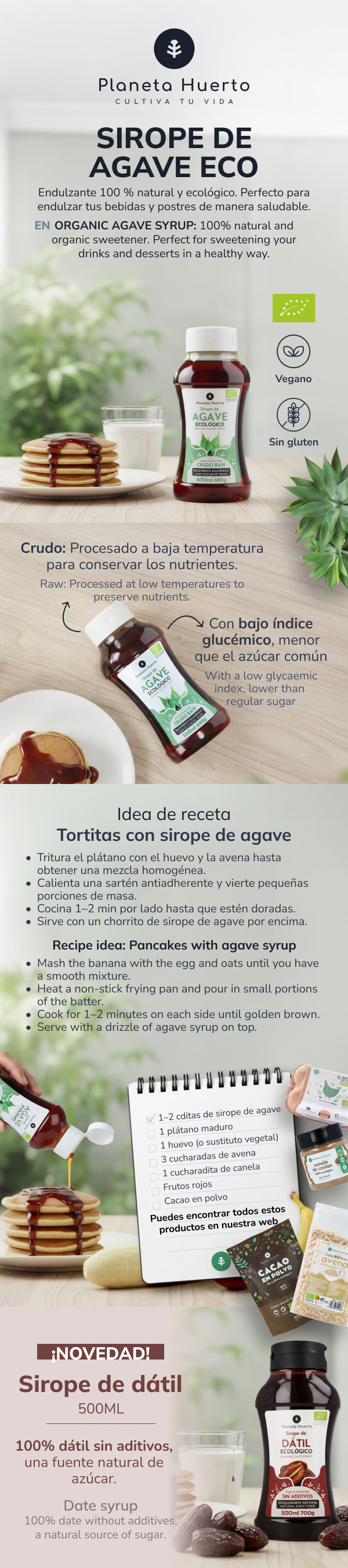 Sirope de dátil Planeta Huerto 500 ml
