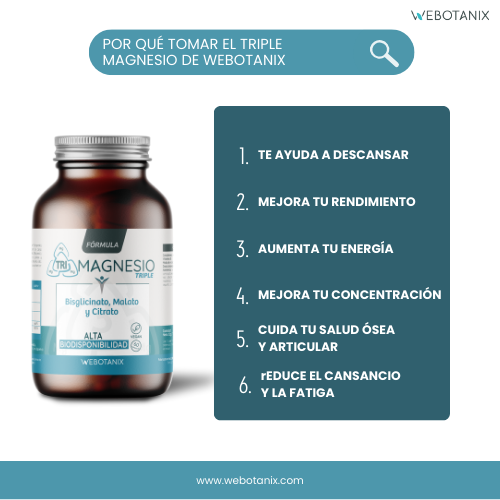 Triple Magnesium (Bisglycinat, Malat und Citrat) Vegan Formula, WeBotanix, 120 Kapseln